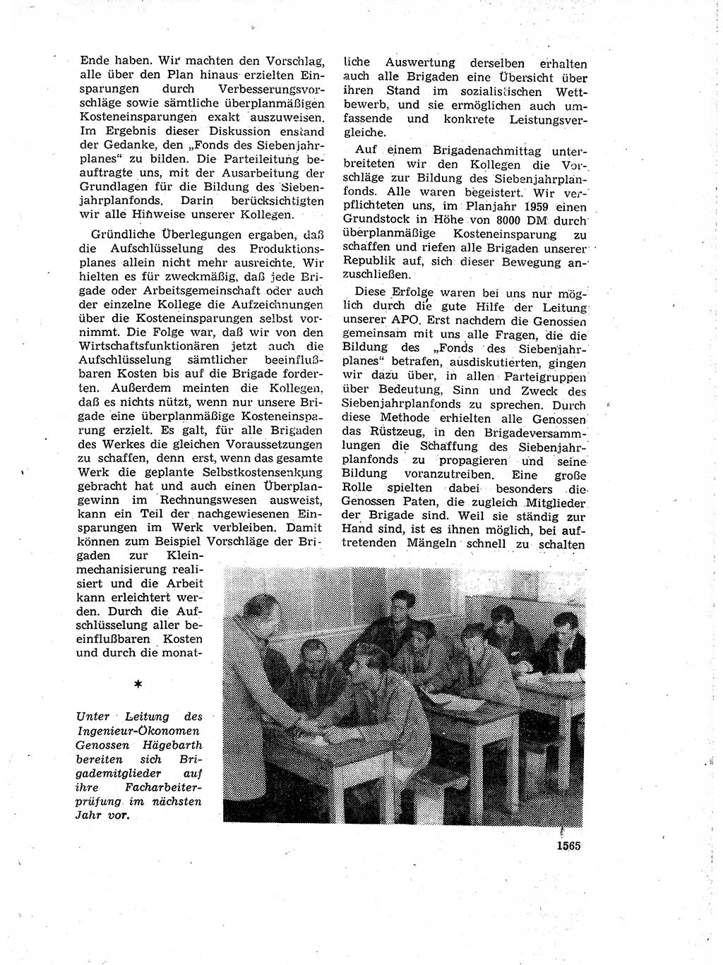 Neuer Weg (NW), Organ des Zentralkomitees (ZK) der SED (Sozialistische Einheitspartei Deutschlands) für Fragen des Parteiaufbaus und des Parteilebens, 14. Jahrgang [Deutsche Demokratische Republik (DDR)] 1959, Seite 1565 (NW ZK SED DDR 1959, S. 1565)
