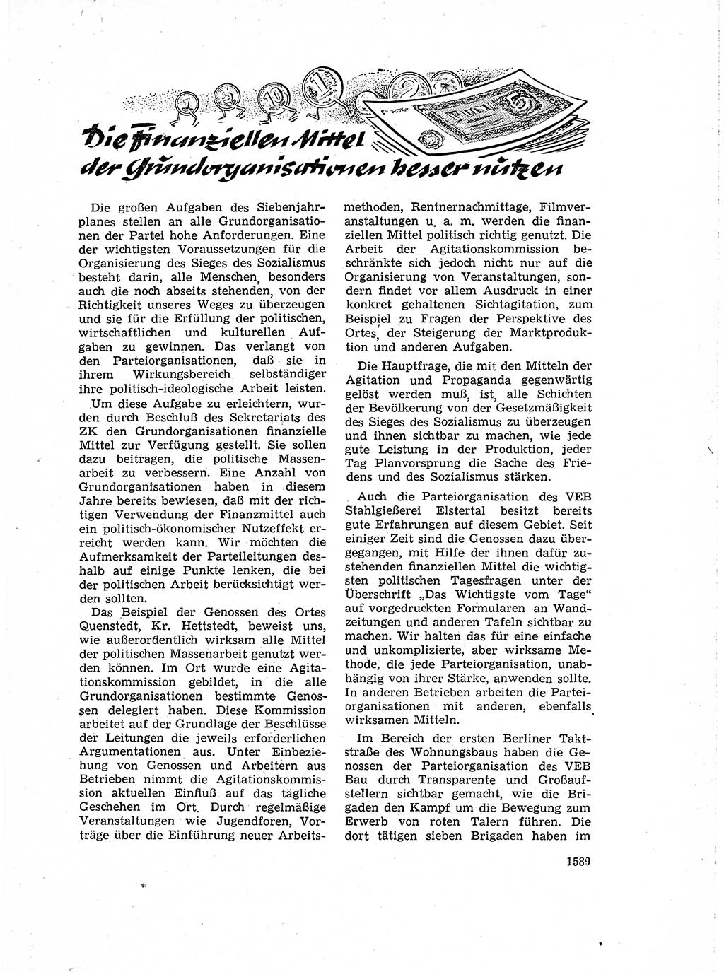 Neuer Weg (NW), Organ des Zentralkomitees (ZK) der SED (Sozialistische Einheitspartei Deutschlands) für Fragen des Parteiaufbaus und des Parteilebens, 14. Jahrgang [Deutsche Demokratische Republik (DDR)] 1959, Seite 1589 (NW ZK SED DDR 1959, S. 1589)
