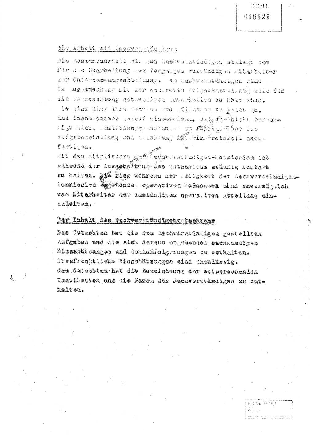 Richtlinie 4/59 für die Arbeit der Untersuchungsabteilungen des Ministeriums für Staatssicherheit, Ministerium für Staatssicherheit (MfS) [Deutsche Demokratische Republik (DDR)], Der Minister, Berlin 1959, Blatt 26 (RL 4/59 DDR MfS Min. /59 1959, Bl. 26)