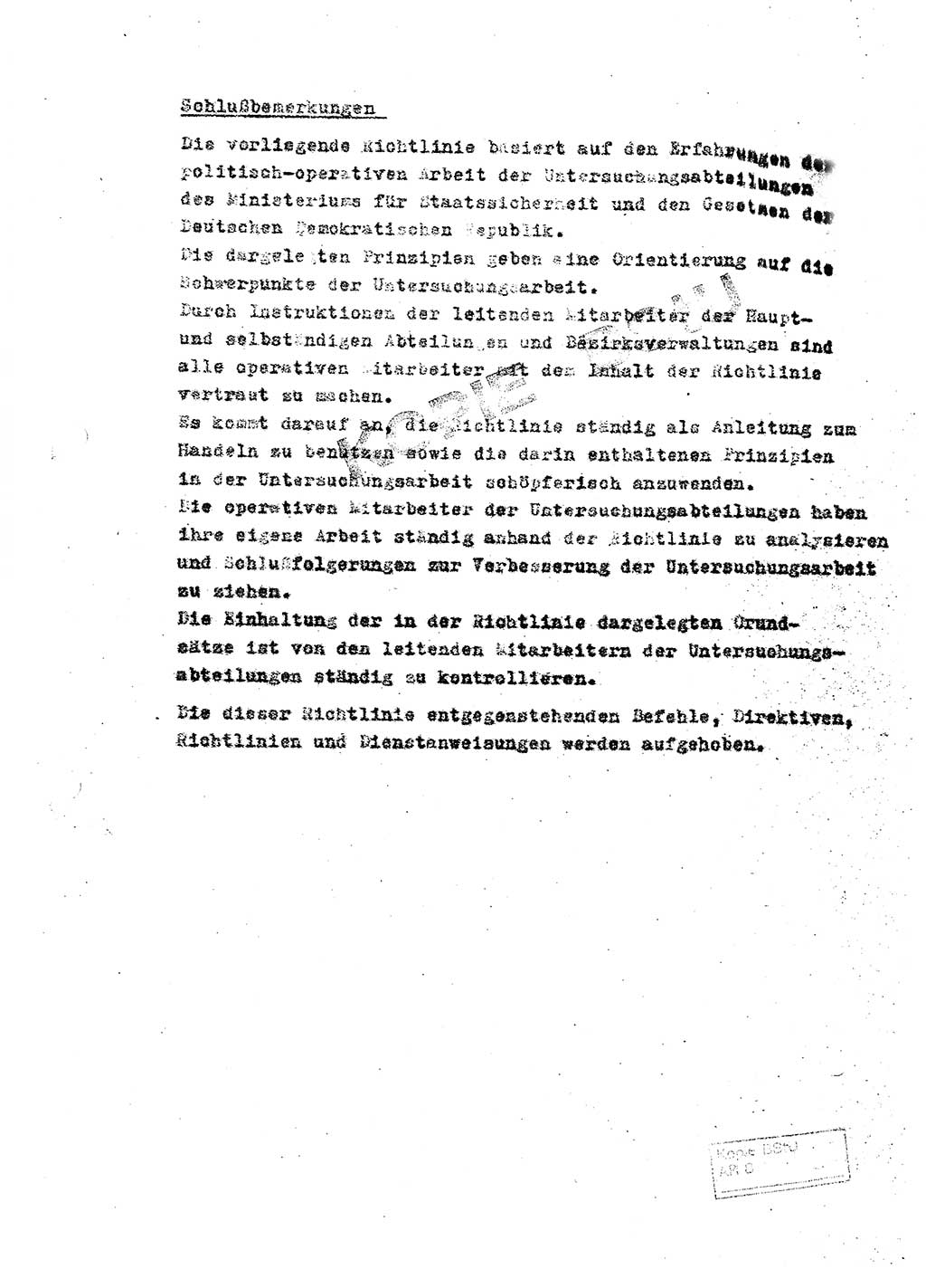 Richtlinie 4/59 für die Arbeit der Untersuchungsabteilungen des Ministeriums für Staatssicherheit, Ministerium für Staatssicherheit (MfS) [Deutsche Demokratische Republik (DDR)], Der Minister, Berlin 1959, Blatt 41 (RL 4/59 DDR MfS Min. /59 1959, Bl. 41)