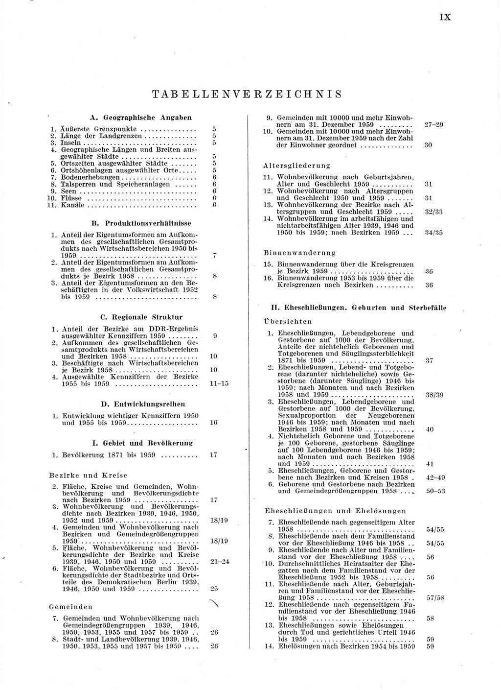 Statistisches Jahrbuch der Deutschen Demokratischen Republik (DDR) 1959, Seite 9 (Stat. Jb. DDR 1959, S. 9)