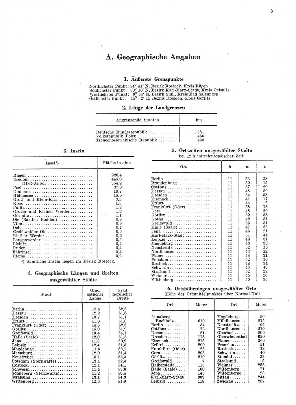 Statistisches Jahrbuch der Deutschen Demokratischen Republik (DDR) 1959, Seite 5 (Stat. Jb. DDR 1959, S. 5)