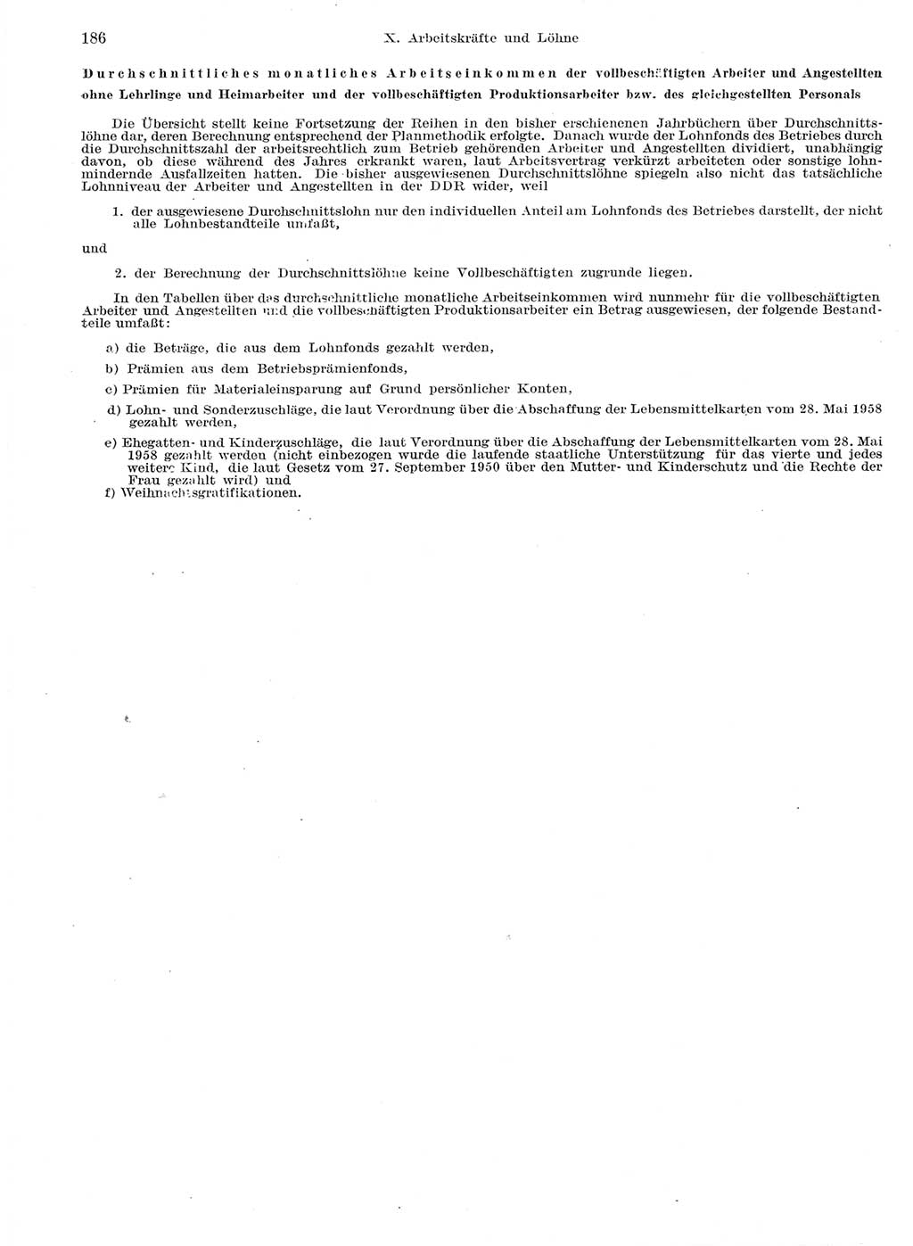 Statistisches Jahrbuch der Deutschen Demokratischen Republik (DDR) 1959, Seite 186 (Stat. Jb. DDR 1959, S. 186)