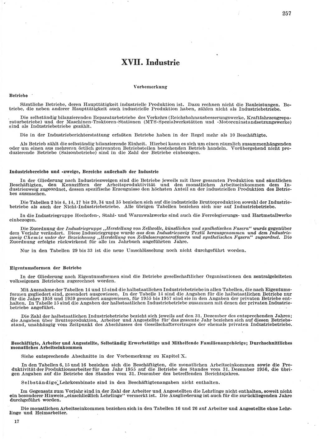 Statistisches Jahrbuch der Deutschen Demokratischen Republik (DDR) 1959, Seite 257 (Stat. Jb. DDR 1959, S. 257)