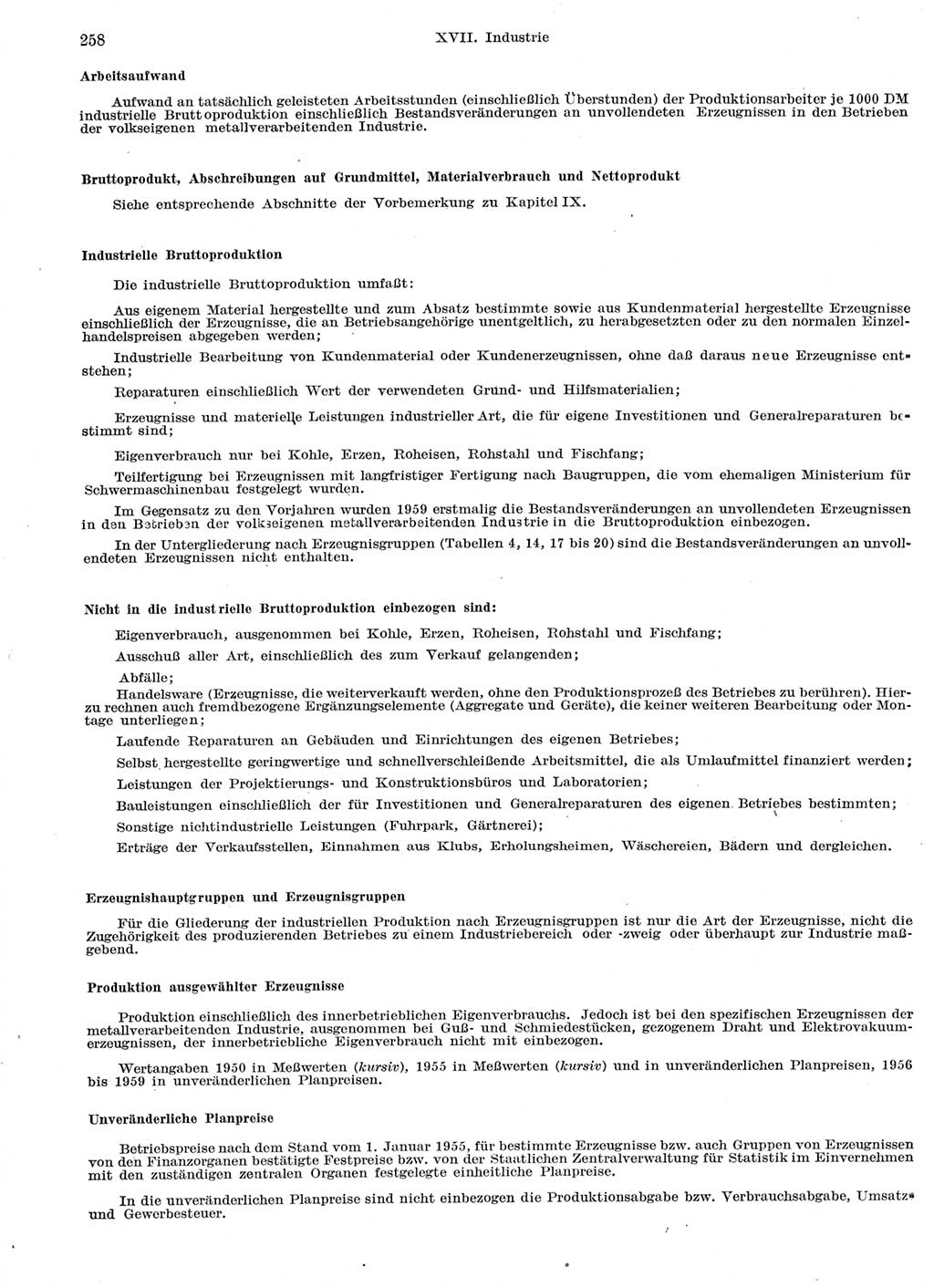 Statistisches Jahrbuch der Deutschen Demokratischen Republik (DDR) 1959, Seite 258 (Stat. Jb. DDR 1959, S. 258)