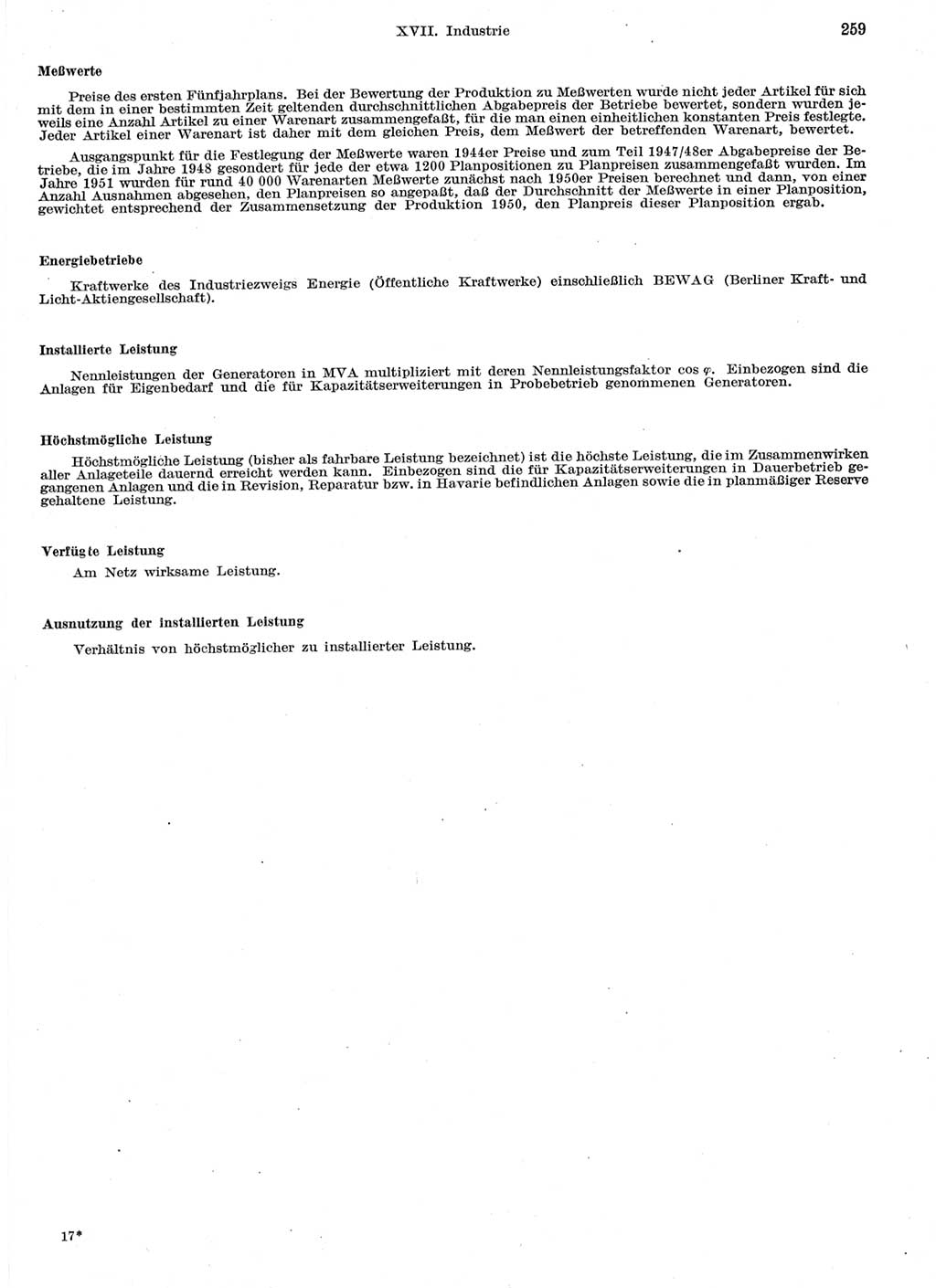 Statistisches Jahrbuch der Deutschen Demokratischen Republik (DDR) 1959, Seite 259 (Stat. Jb. DDR 1959, S. 259)