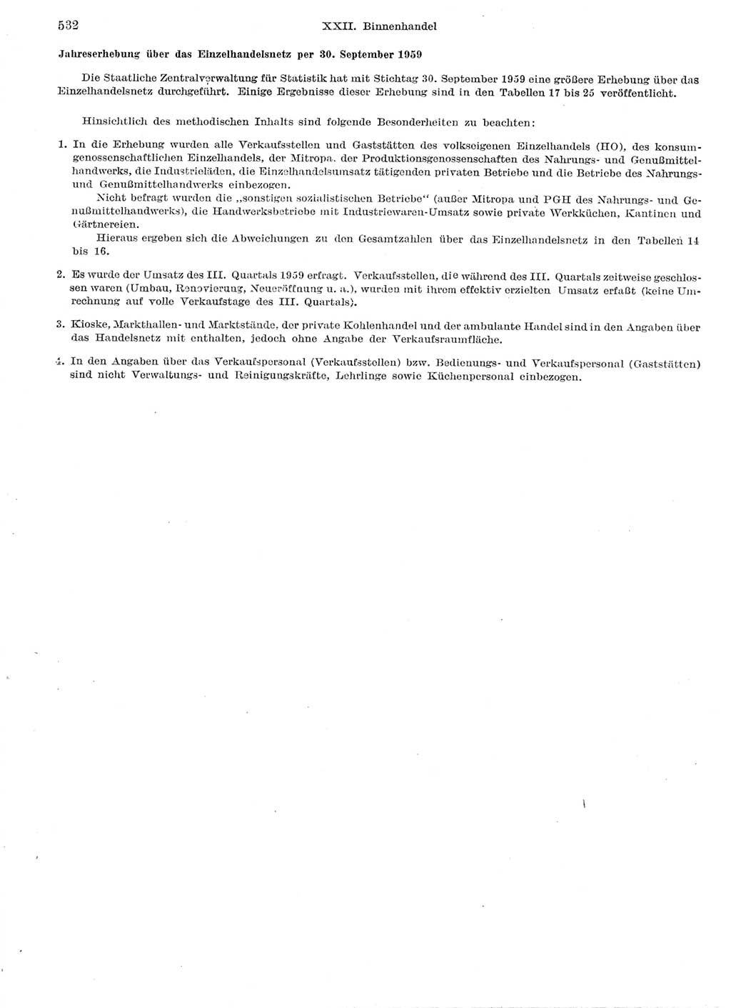 Statistisches Jahrbuch der Deutschen Demokratischen Republik (DDR) 1959, Seite 532 (Stat. Jb. DDR 1959, S. 532)