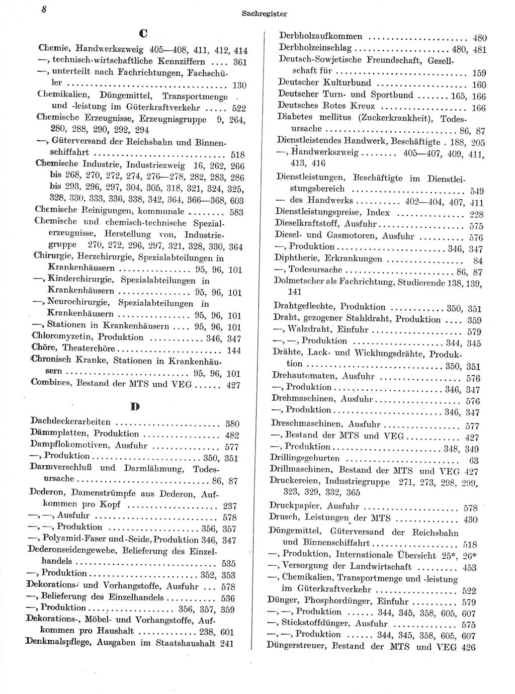 Statistisches Jahrbuch der Deutschen Demokratischen Republik (DDR) 1959, Seite 8 (Stat. Jb. DDR 1959, S. 8)