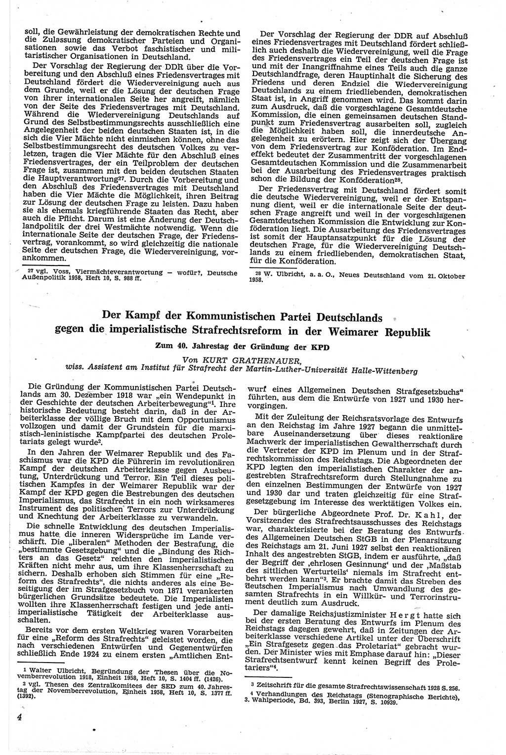 Neue Justiz (NJ), Zeitschrift für Recht und Rechtswissenschaft [Deutsche Demokratische Republik (DDR)], 13. Jahrgang 1959, Seite 3 (NJ DDR 1959, S. 3)
