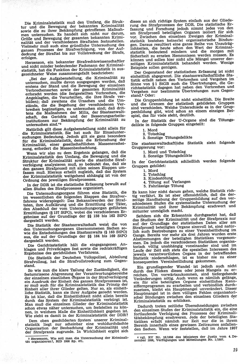 Neue Justiz (NJ), Zeitschrift für Recht und Rechtswissenschaft [Deutsche Demokratische Republik (DDR)], 13. Jahrgang 1959, Seite 19 (NJ DDR 1959, S. 19)