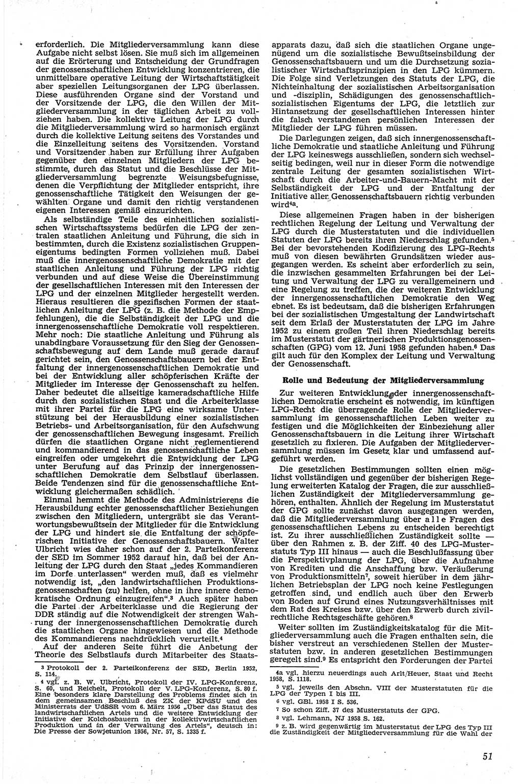 Neue Justiz (NJ), Zeitschrift für Recht und Rechtswissenschaft [Deutsche Demokratische Republik (DDR)], 13. Jahrgang 1959, Seite 51 (NJ DDR 1959, S. 51)