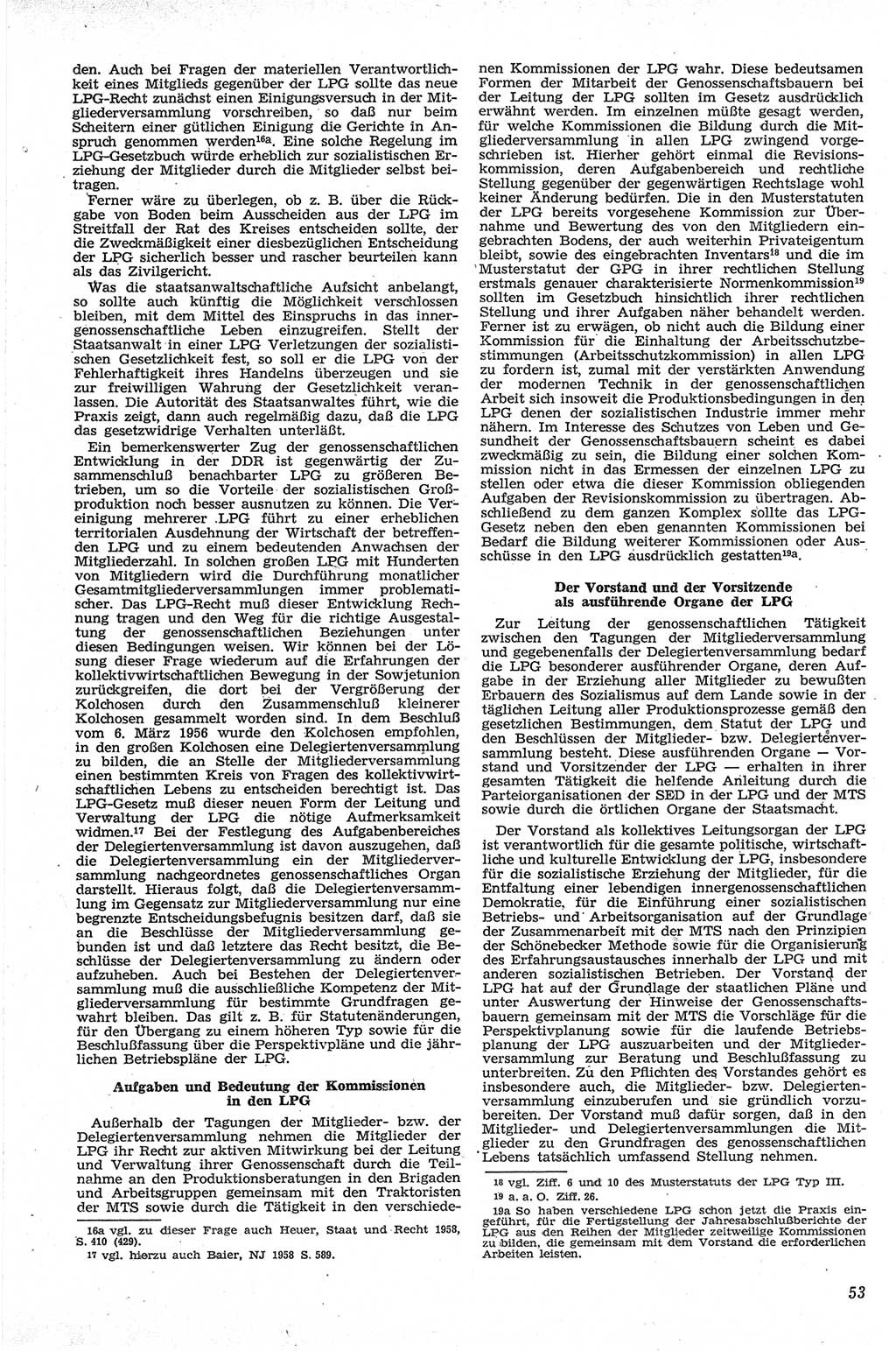Neue Justiz (NJ), Zeitschrift für Recht und Rechtswissenschaft [Deutsche Demokratische Republik (DDR)], 13. Jahrgang 1959, Seite 53 (NJ DDR 1959, S. 53)