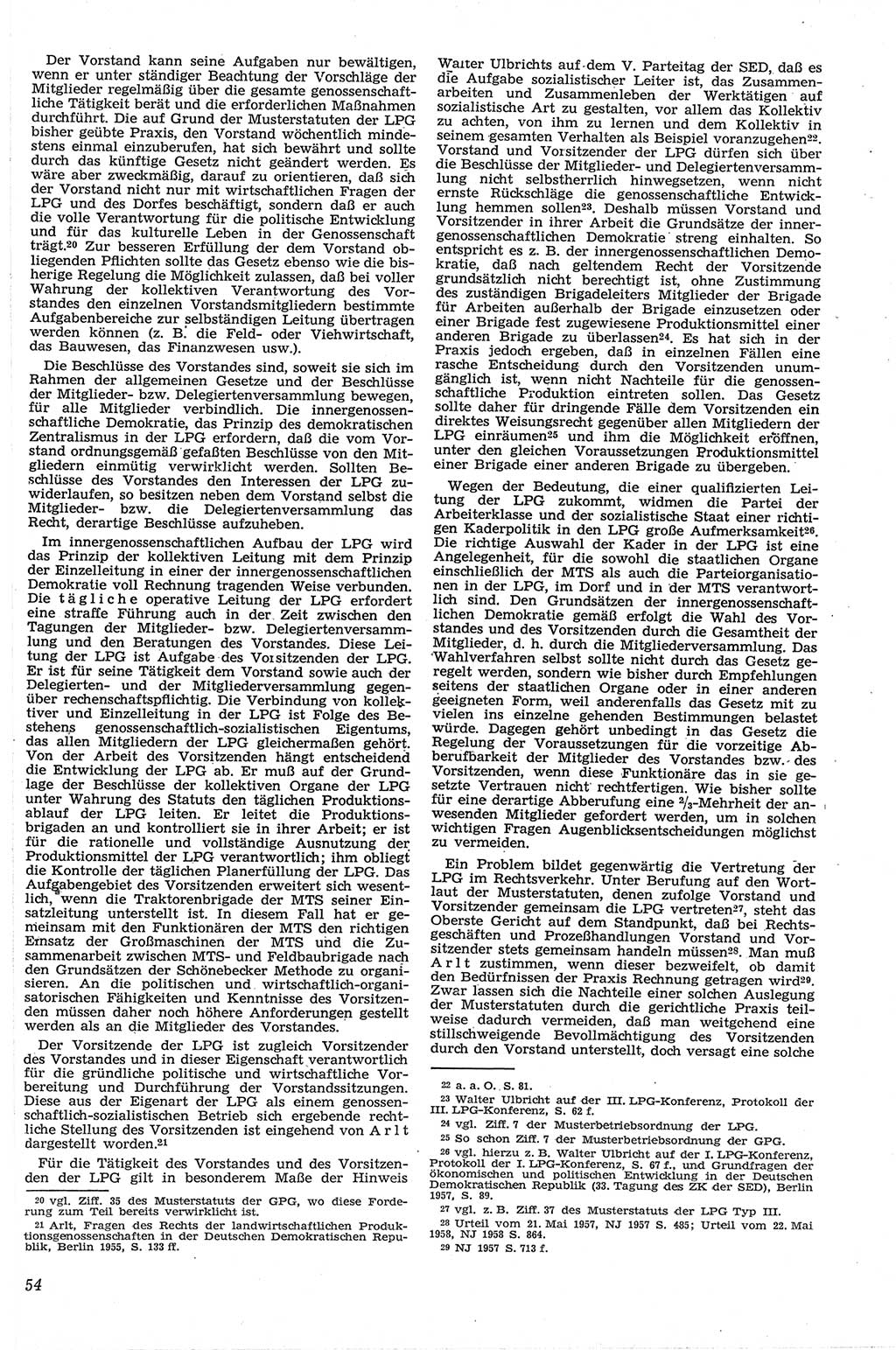 Neue Justiz (NJ), Zeitschrift für Recht und Rechtswissenschaft [Deutsche Demokratische Republik (DDR)], 13. Jahrgang 1959, Seite 54 (NJ DDR 1959, S. 54)