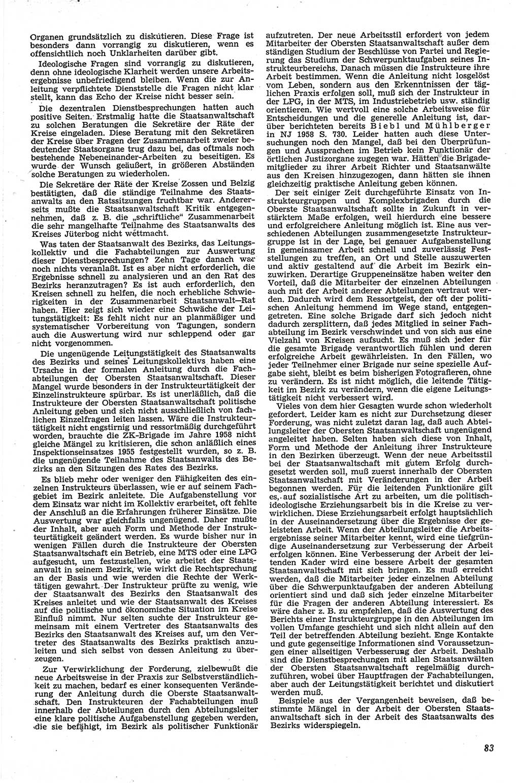 Neue Justiz (NJ), Zeitschrift für Recht und Rechtswissenschaft [Deutsche Demokratische Republik (DDR)], 13. Jahrgang 1959, Seite 83 (NJ DDR 1959, S. 83)