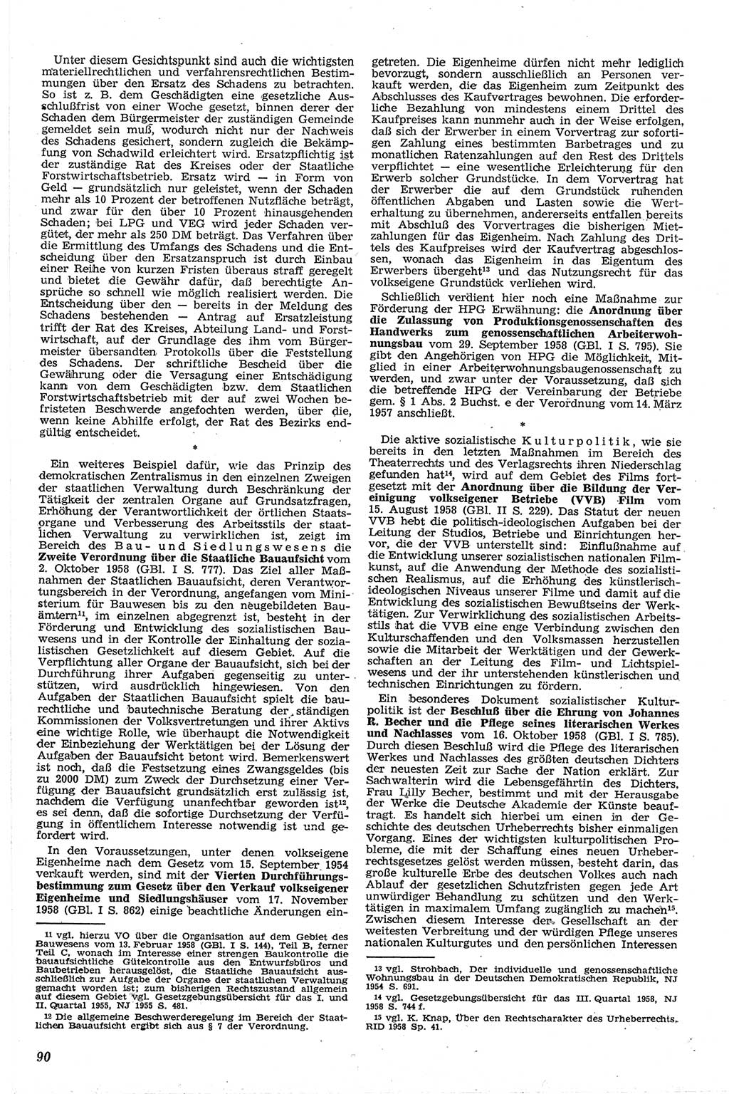 Neue Justiz (NJ), Zeitschrift für Recht und Rechtswissenschaft [Deutsche Demokratische Republik (DDR)], 13. Jahrgang 1959, Seite 90 (NJ DDR 1959, S. 90)