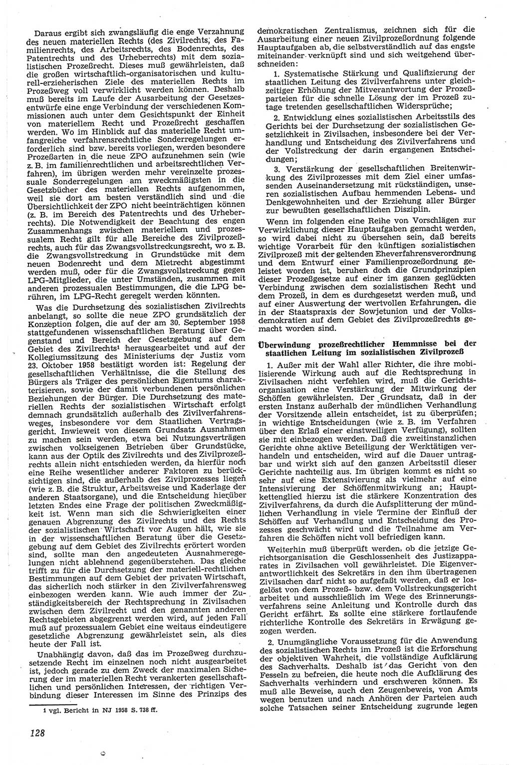 Neue Justiz (NJ), Zeitschrift für Recht und Rechtswissenschaft [Deutsche Demokratische Republik (DDR)], 13. Jahrgang 1959, Seite 128 (NJ DDR 1959, S. 128)