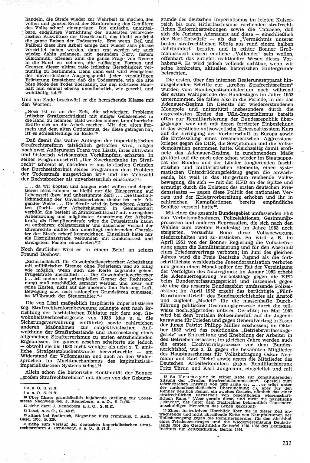 Neue Justiz (NJ), Zeitschrift für Recht und Rechtswissenschaft [Deutsche Demokratische Republik (DDR)], 13. Jahrgang 1959, Seite 131 (NJ DDR 1959, S. 131)