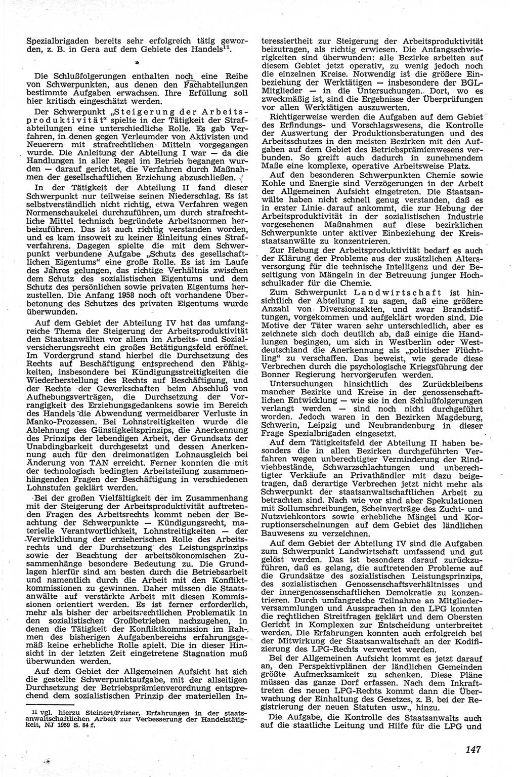 Neue Justiz (NJ), Zeitschrift für Recht und Rechtswissenschaft [Deutsche Demokratische Republik (DDR)], 13. Jahrgang 1959, Seite 147 (NJ DDR 1959, S. 147)