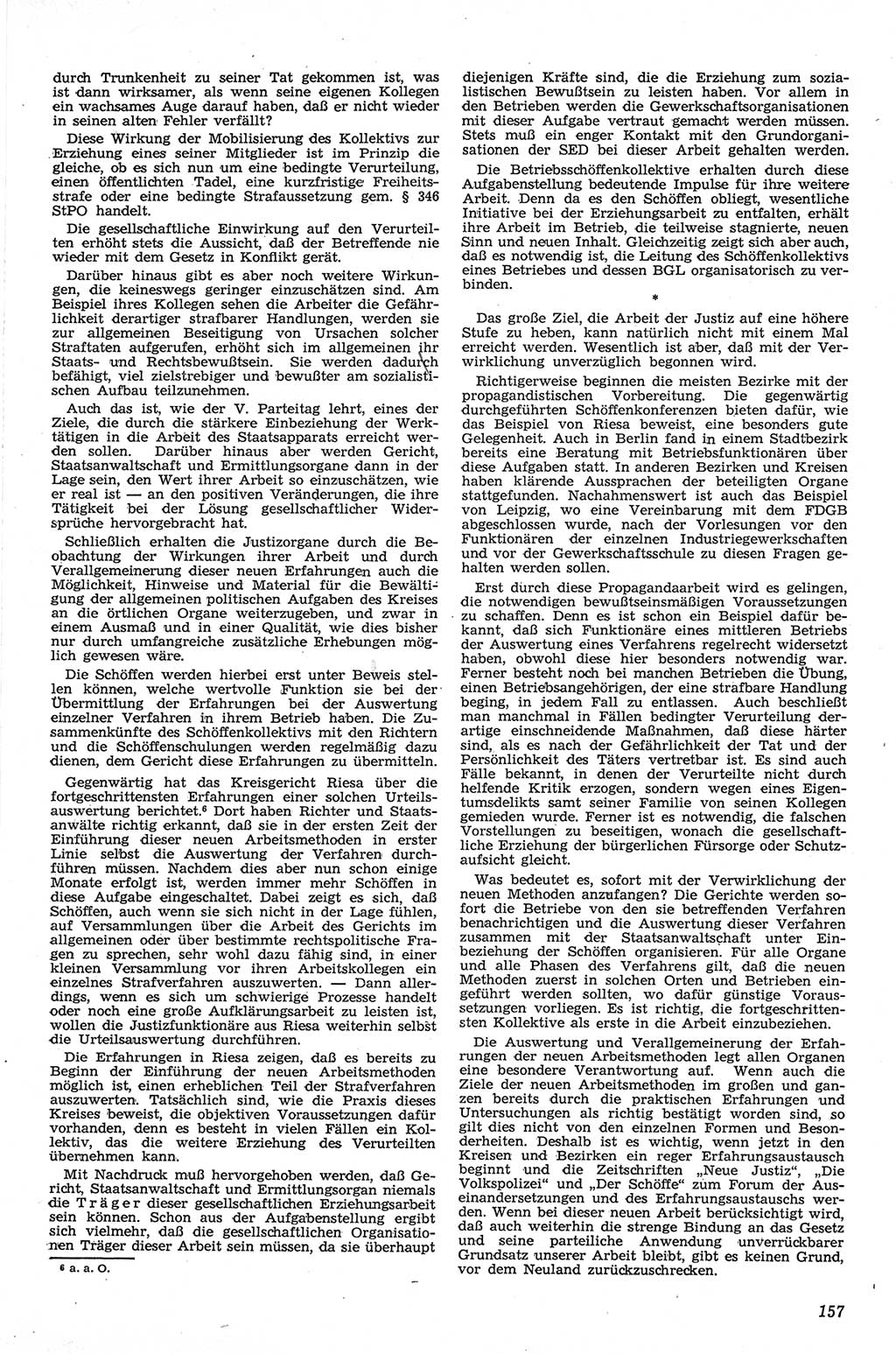 Neue Justiz (NJ), Zeitschrift für Recht und Rechtswissenschaft [Deutsche Demokratische Republik (DDR)], 13. Jahrgang 1959, Seite 157 (NJ DDR 1959, S. 157)