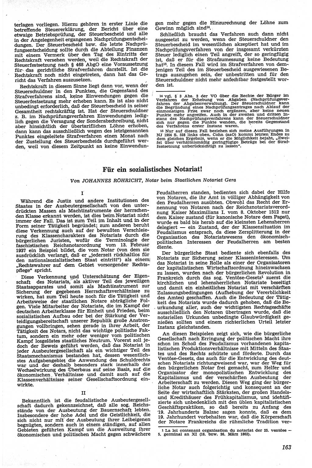 Neue Justiz (NJ), Zeitschrift für Recht und Rechtswissenschaft [Deutsche Demokratische Republik (DDR)], 13. Jahrgang 1959, Seite 163 (NJ DDR 1959, S. 163)