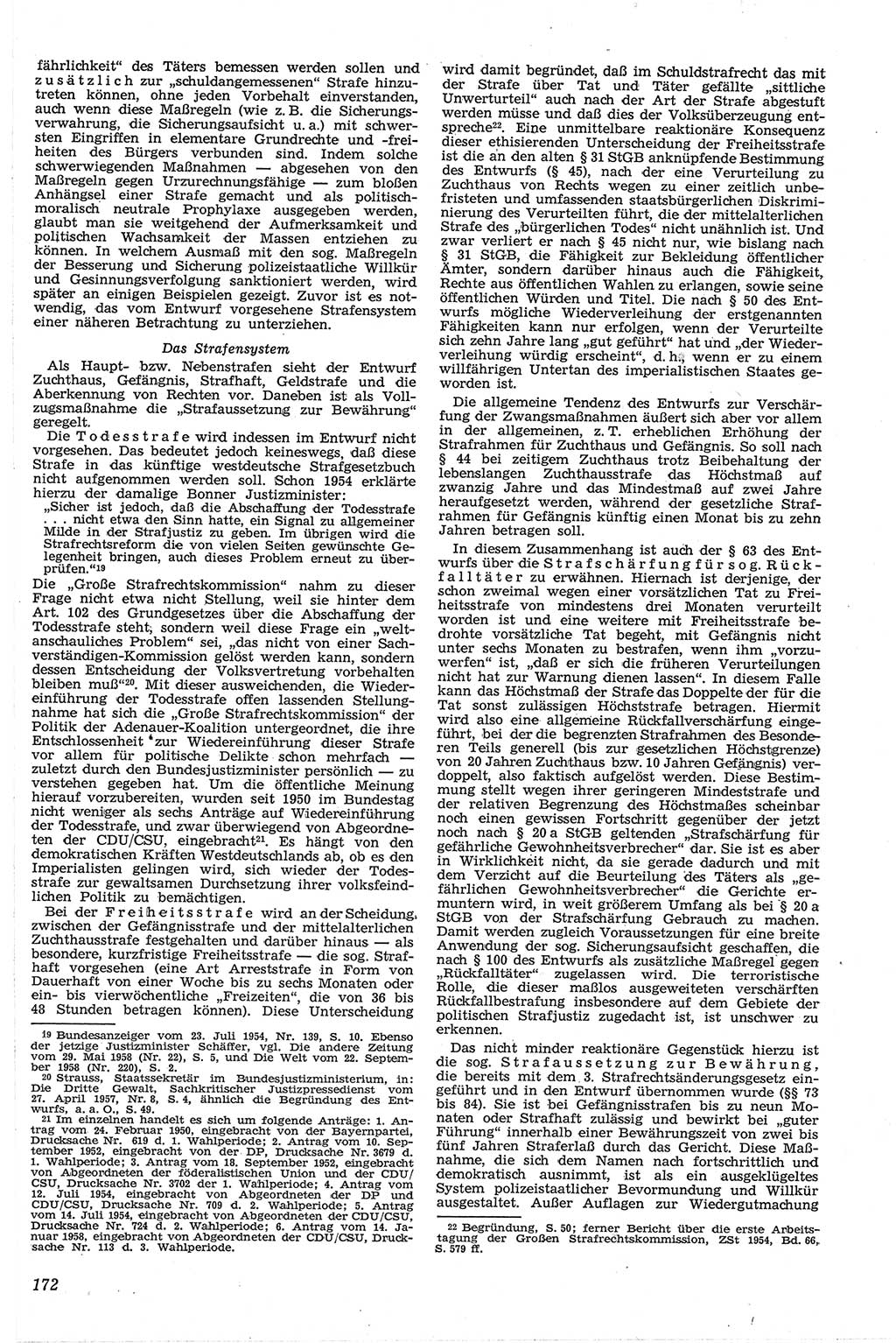 Neue Justiz (NJ), Zeitschrift für Recht und Rechtswissenschaft [Deutsche Demokratische Republik (DDR)], 13. Jahrgang 1959, Seite 172 (NJ DDR 1959, S. 172)