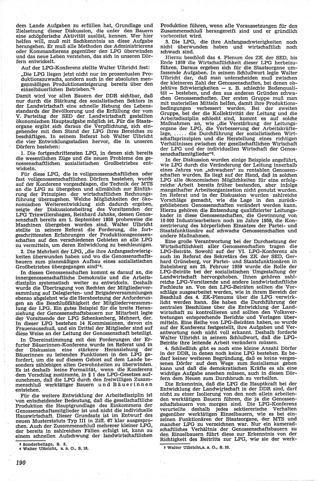 Neue Justiz (NJ), Zeitschrift für Recht und Rechtswissenschaft [Deutsche Demokratische Republik (DDR)], 13. Jahrgang 1959, Seite 190 (NJ DDR 1959, S. 190)