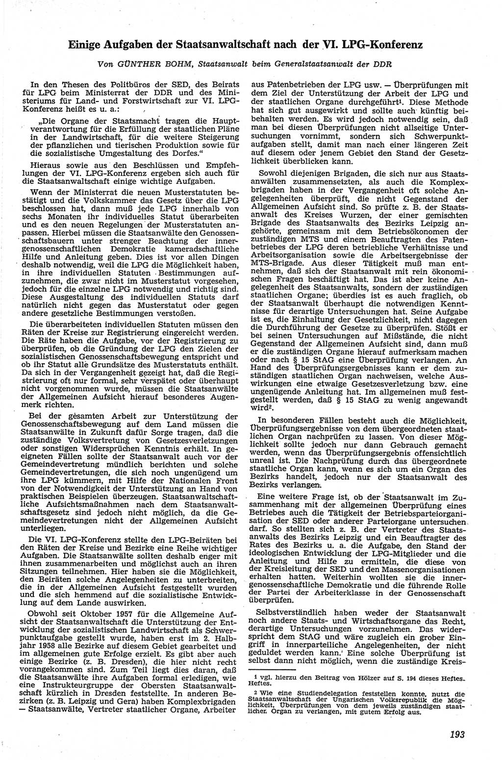 Neue Justiz (NJ), Zeitschrift für Recht und Rechtswissenschaft [Deutsche Demokratische Republik (DDR)], 13. Jahrgang 1959, Seite 193 (NJ DDR 1959, S. 193)