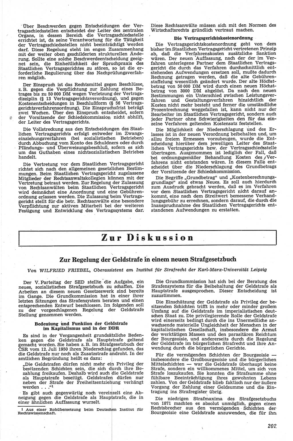 Neue Justiz (NJ), Zeitschrift für Recht und Rechtswissenschaft [Deutsche Demokratische Republik (DDR)], 13. Jahrgang 1959, Seite 201 (NJ DDR 1959, S. 201)
