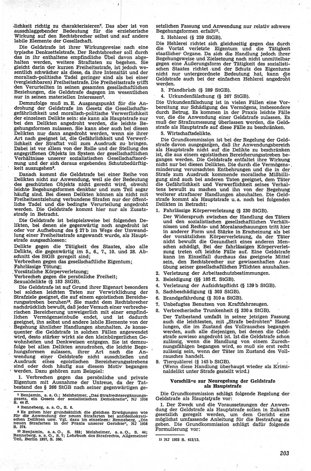 Neue Justiz (NJ), Zeitschrift für Recht und Rechtswissenschaft [Deutsche Demokratische Republik (DDR)], 13. Jahrgang 1959, Seite 203 (NJ DDR 1959, S. 203)