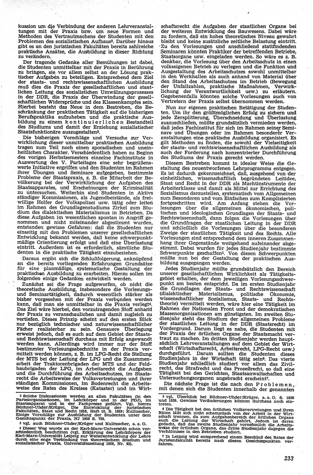 Neue Justiz (NJ), Zeitschrift für Recht und Rechtswissenschaft [Deutsche Demokratische Republik (DDR)], 13. Jahrgang 1959, Seite 233 (NJ DDR 1959, S. 233)