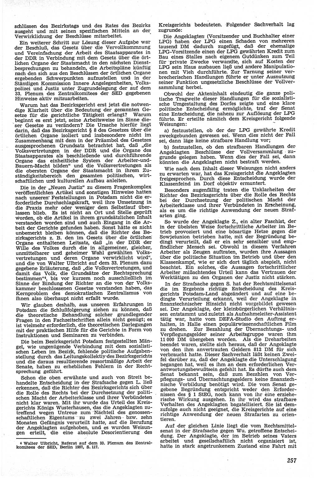 Neue Justiz (NJ), Zeitschrift für Recht und Rechtswissenschaft [Deutsche Demokratische Republik (DDR)], 13. Jahrgang 1959, Seite 257 (NJ DDR 1959, S. 257)