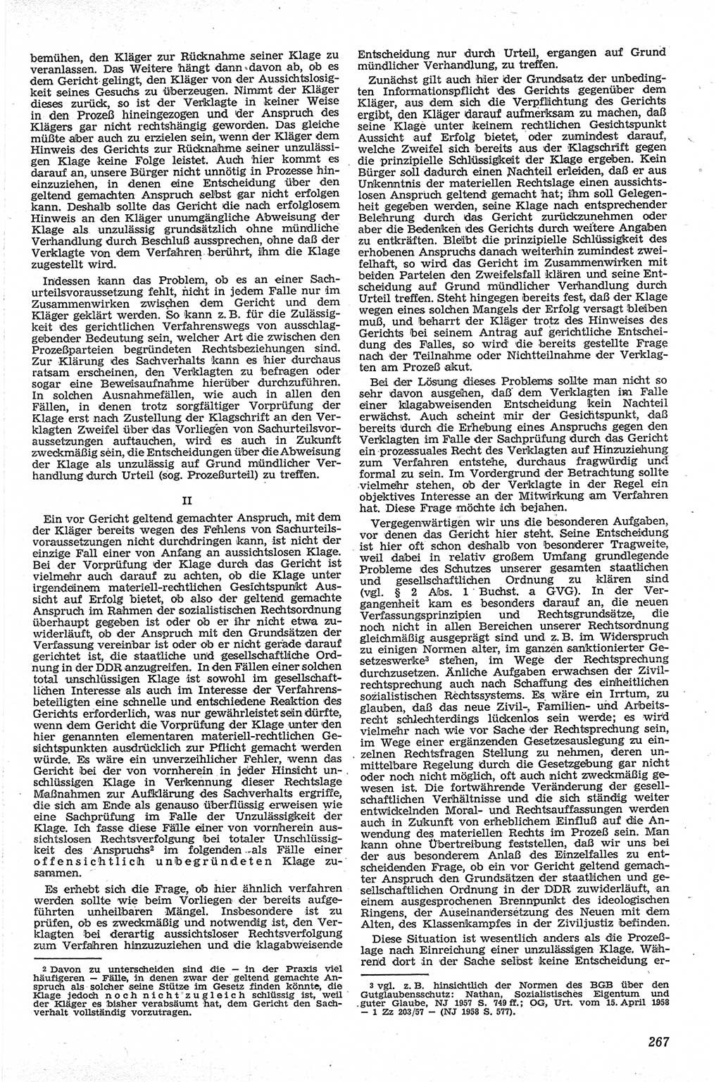 Neue Justiz (NJ), Zeitschrift für Recht und Rechtswissenschaft [Deutsche Demokratische Republik (DDR)], 13. Jahrgang 1959, Seite 267 (NJ DDR 1959, S. 267)