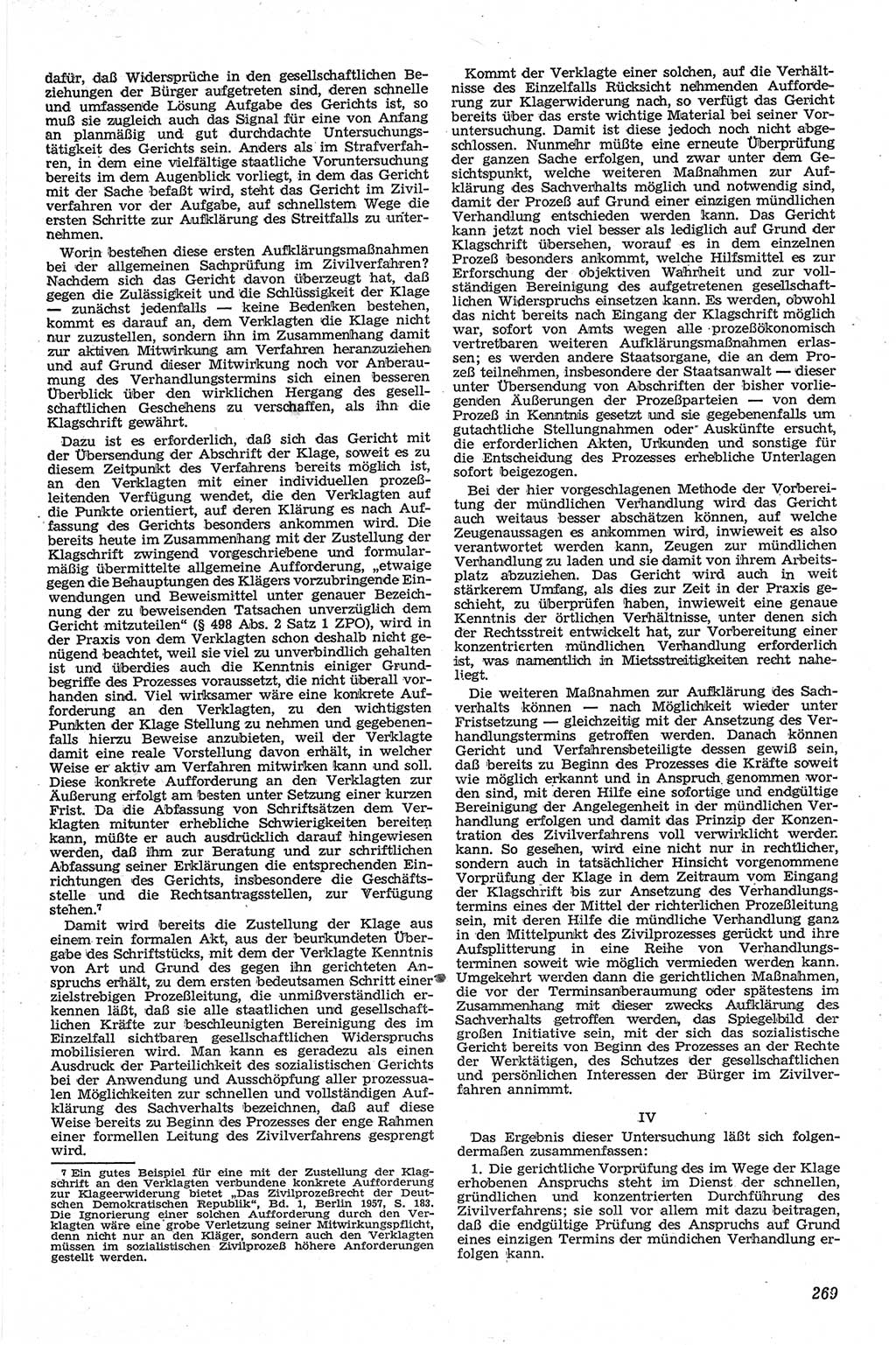 Neue Justiz (NJ), Zeitschrift für Recht und Rechtswissenschaft [Deutsche Demokratische Republik (DDR)], 13. Jahrgang 1959, Seite 269 (NJ DDR 1959, S. 269)