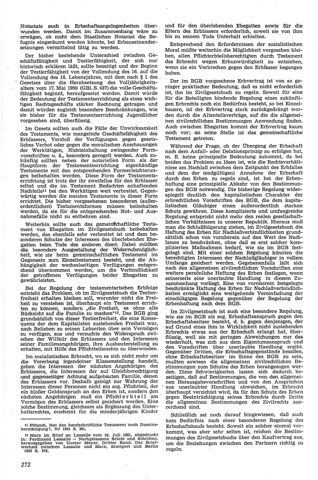 Neue Justiz (NJ), Zeitschrift für Recht und Rechtswissenschaft [Deutsche Demokratische Republik (DDR)], 13. Jahrgang 1959, Seite 272 (NJ DDR 1959, S. 272)