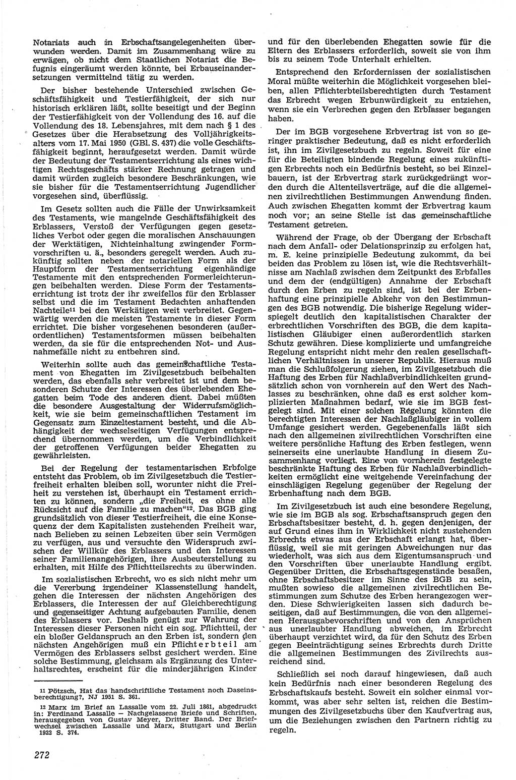 Neue Justiz (NJ), Zeitschrift für Recht und Rechtswissenschaft [Deutsche Demokratische Republik (DDR)], 13. Jahrgang 1959, Seite 272 (NJ DDR 1959, S. 272)