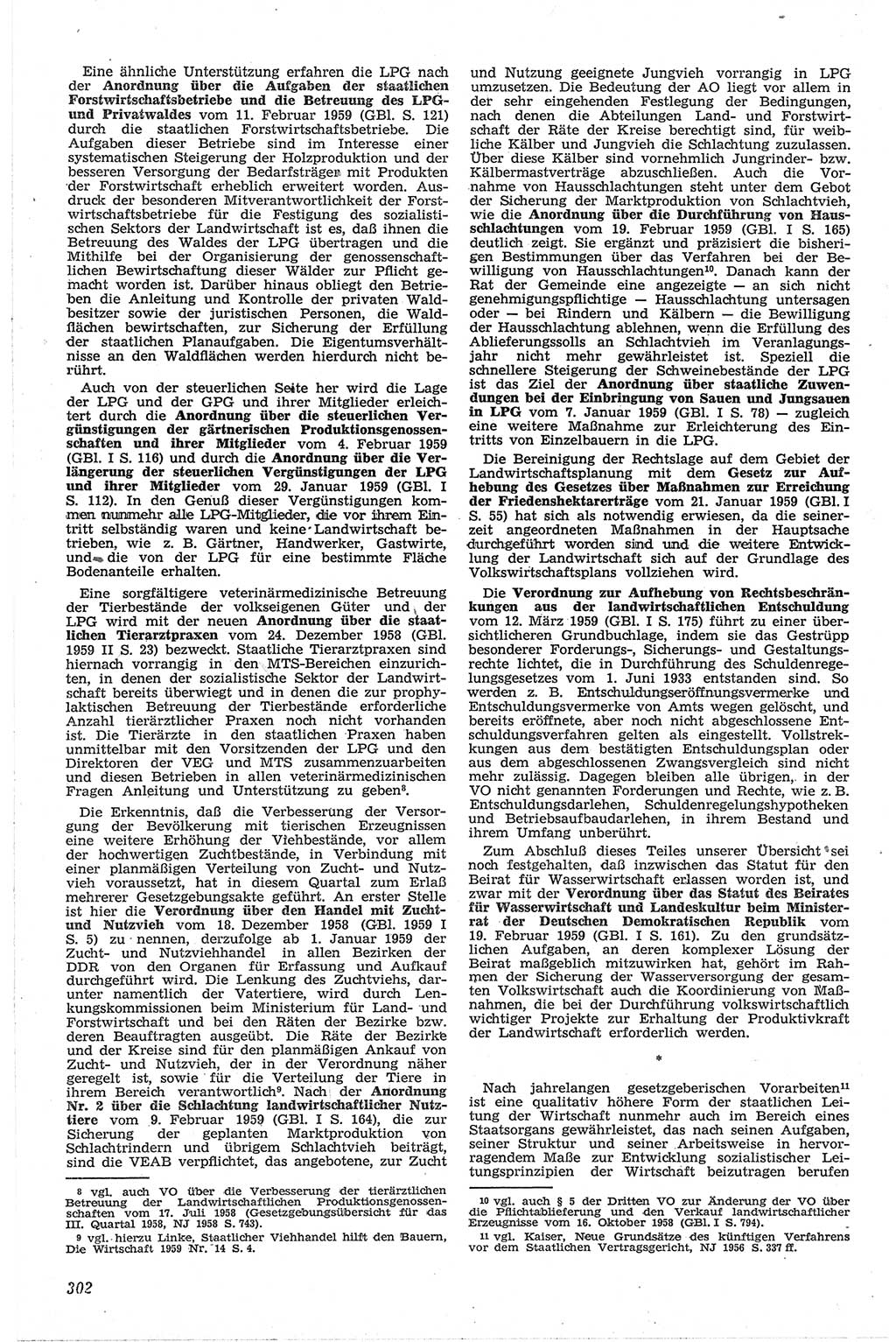 Neue Justiz (NJ), Zeitschrift für Recht und Rechtswissenschaft [Deutsche Demokratische Republik (DDR)], 13. Jahrgang 1959, Seite 302 (NJ DDR 1959, S. 302)