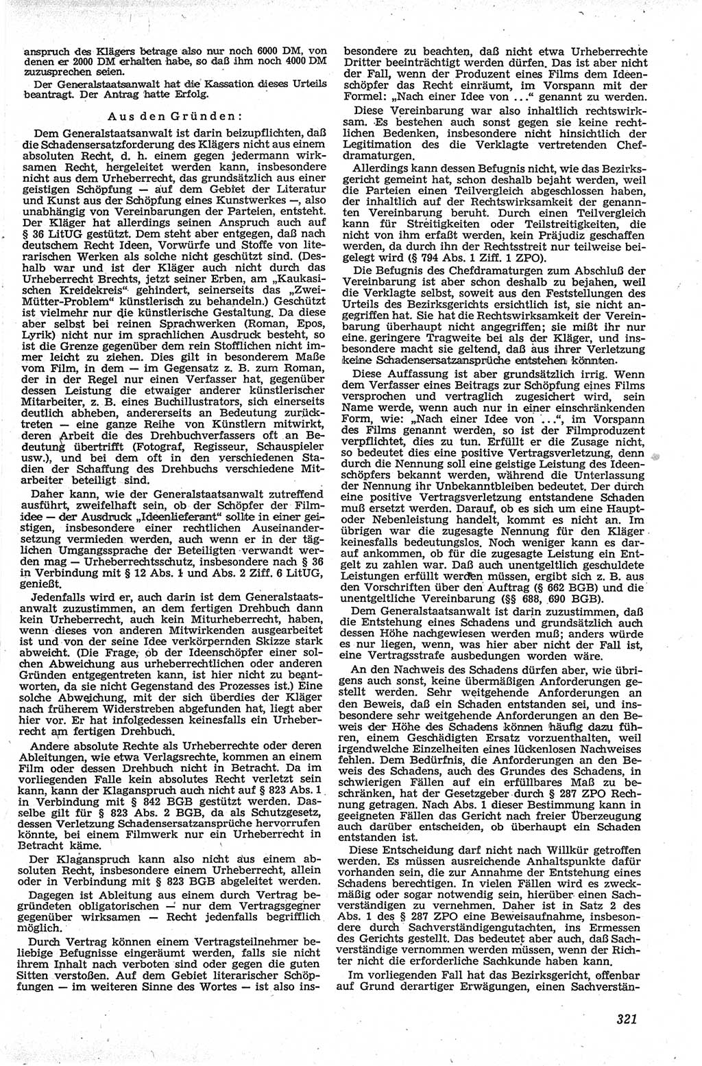 Neue Justiz (NJ), Zeitschrift für Recht und Rechtswissenschaft [Deutsche Demokratische Republik (DDR)], 13. Jahrgang 1959, Seite 321 (NJ DDR 1959, S. 321)