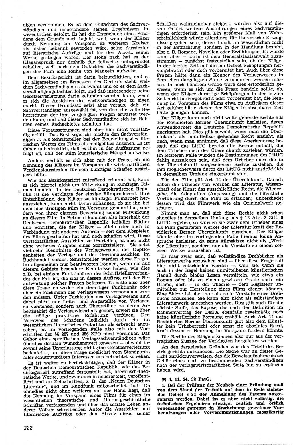 Neue Justiz (NJ), Zeitschrift für Recht und Rechtswissenschaft [Deutsche Demokratische Republik (DDR)], 13. Jahrgang 1959, Seite 322 (NJ DDR 1959, S. 322)