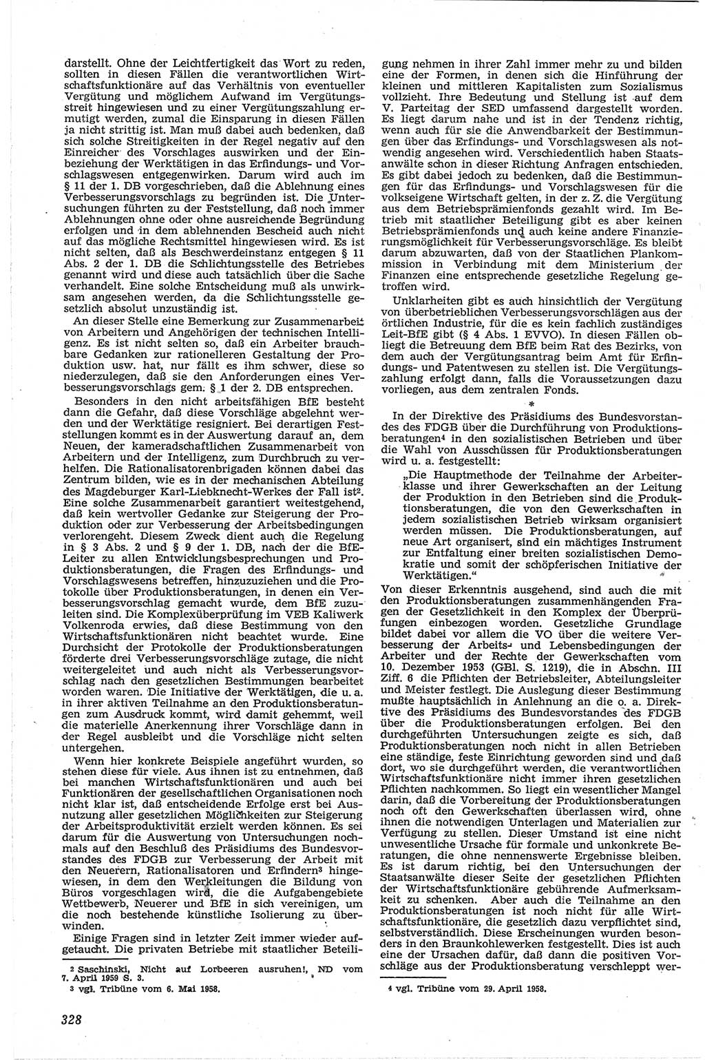 Neue Justiz (NJ), Zeitschrift für Recht und Rechtswissenschaft [Deutsche Demokratische Republik (DDR)], 13. Jahrgang 1959, Seite 328 (NJ DDR 1959, S. 328)