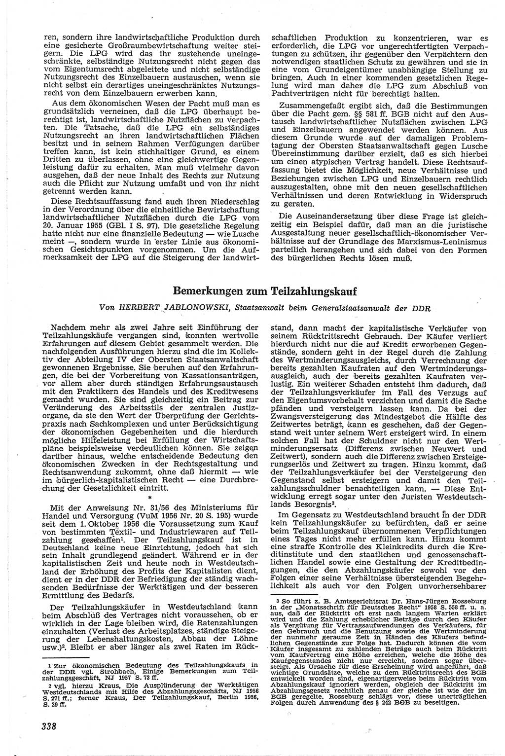 Neue Justiz (NJ), Zeitschrift für Recht und Rechtswissenschaft [Deutsche Demokratische Republik (DDR)], 13. Jahrgang 1959, Seite 338 (NJ DDR 1959, S. 338)