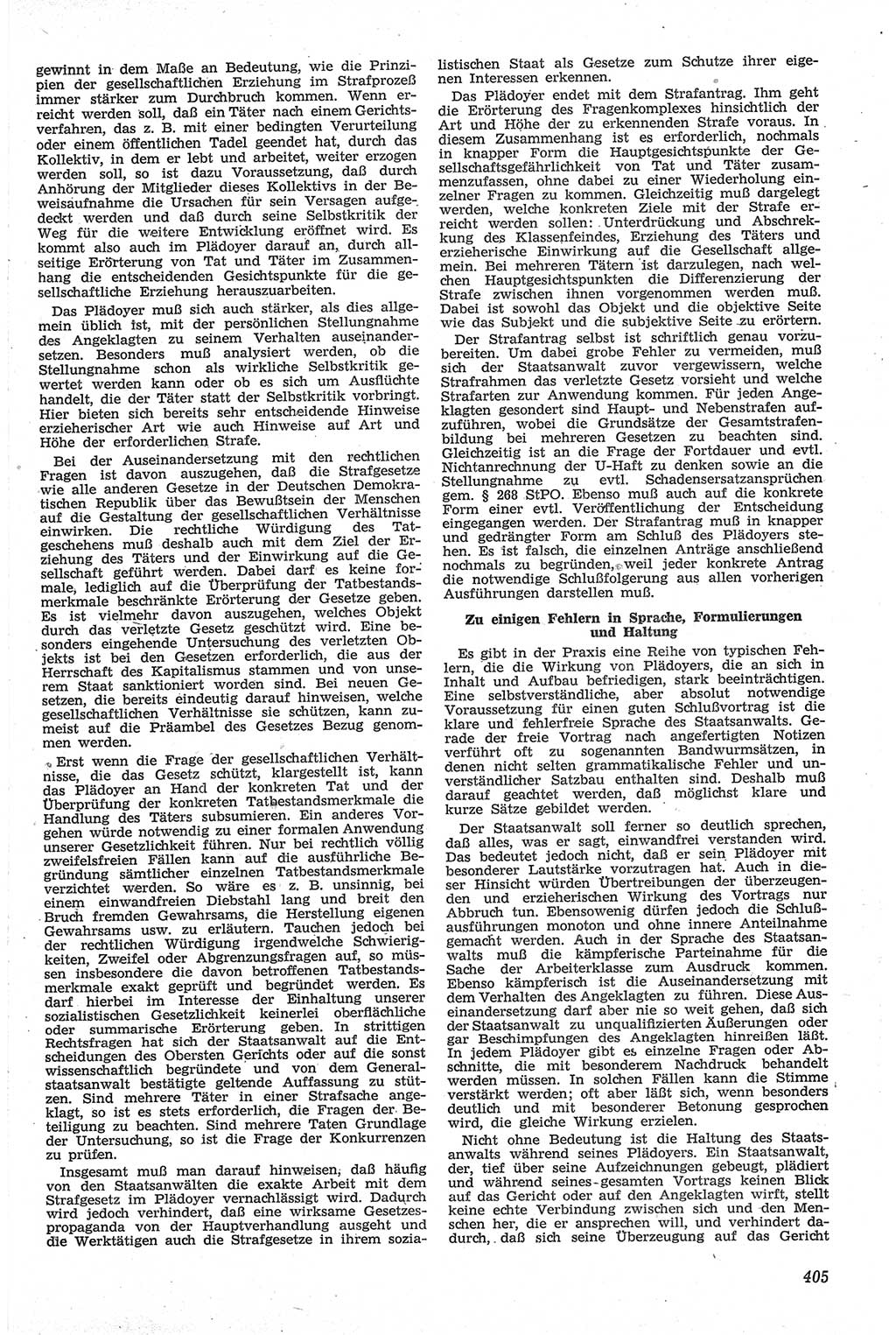 Neue Justiz (NJ), Zeitschrift für Recht und Rechtswissenschaft [Deutsche Demokratische Republik (DDR)], 13. Jahrgang 1959, Seite 405 (NJ DDR 1959, S. 405)