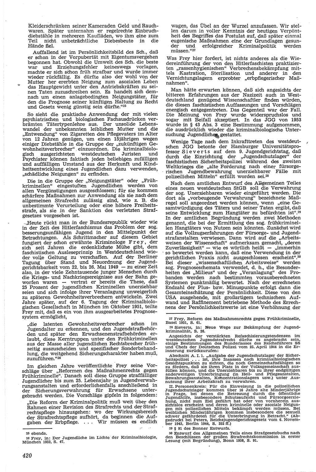 Neue Justiz (NJ), Zeitschrift für Recht und Rechtswissenschaft [Deutsche Demokratische Republik (DDR)], 13. Jahrgang 1959, Seite 420 (NJ DDR 1959, S. 420)