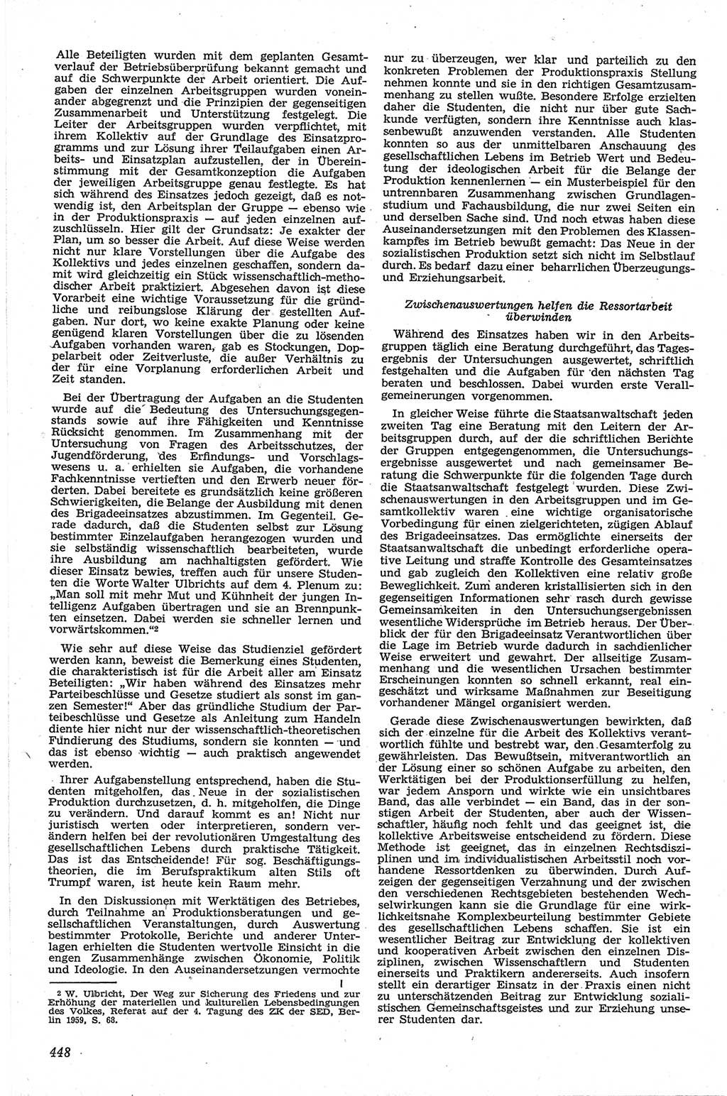 Neue Justiz (NJ), Zeitschrift für Recht und Rechtswissenschaft [Deutsche Demokratische Republik (DDR)], 13. Jahrgang 1959, Seite 448 (NJ DDR 1959, S. 448)