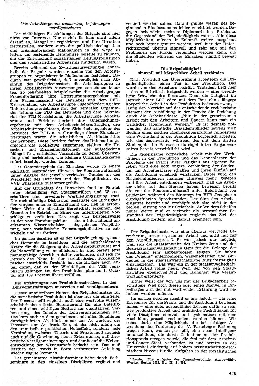 Neue Justiz (NJ), Zeitschrift für Recht und Rechtswissenschaft [Deutsche Demokratische Republik (DDR)], 13. Jahrgang 1959, Seite 449 (NJ DDR 1959, S. 449)
