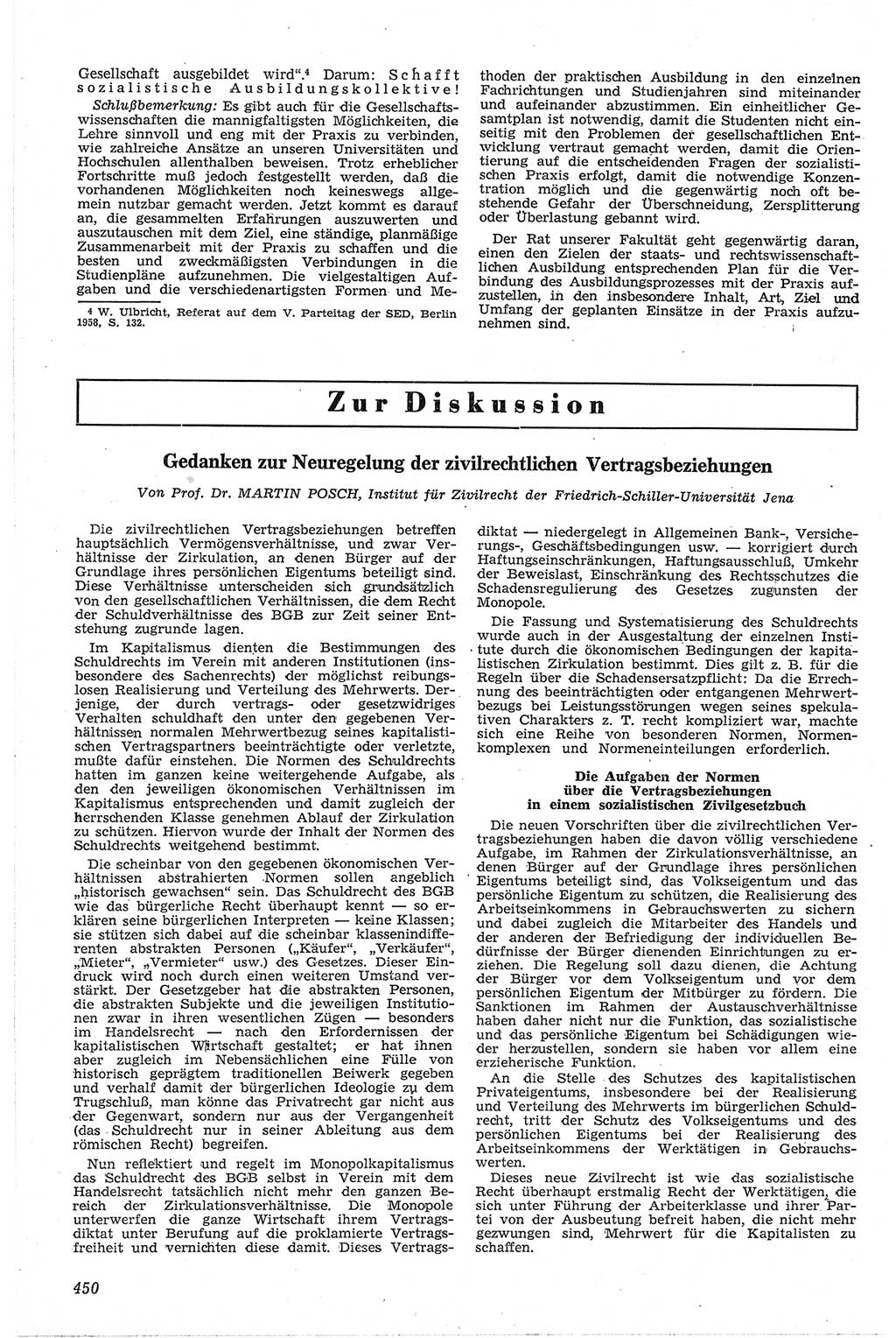 Neue Justiz (NJ), Zeitschrift für Recht und Rechtswissenschaft [Deutsche Demokratische Republik (DDR)], 13. Jahrgang 1959, Seite 450 (NJ DDR 1959, S. 450)