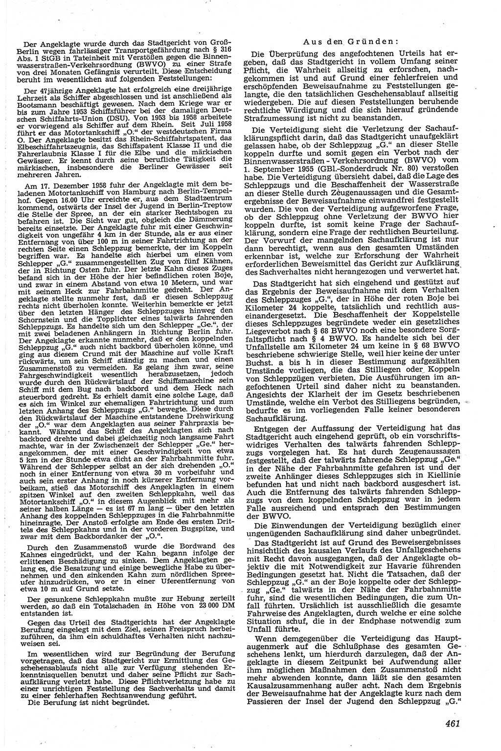 Neue Justiz (NJ), Zeitschrift für Recht und Rechtswissenschaft [Deutsche Demokratische Republik (DDR)], 13. Jahrgang 1959, Seite 461 (NJ DDR 1959, S. 461)