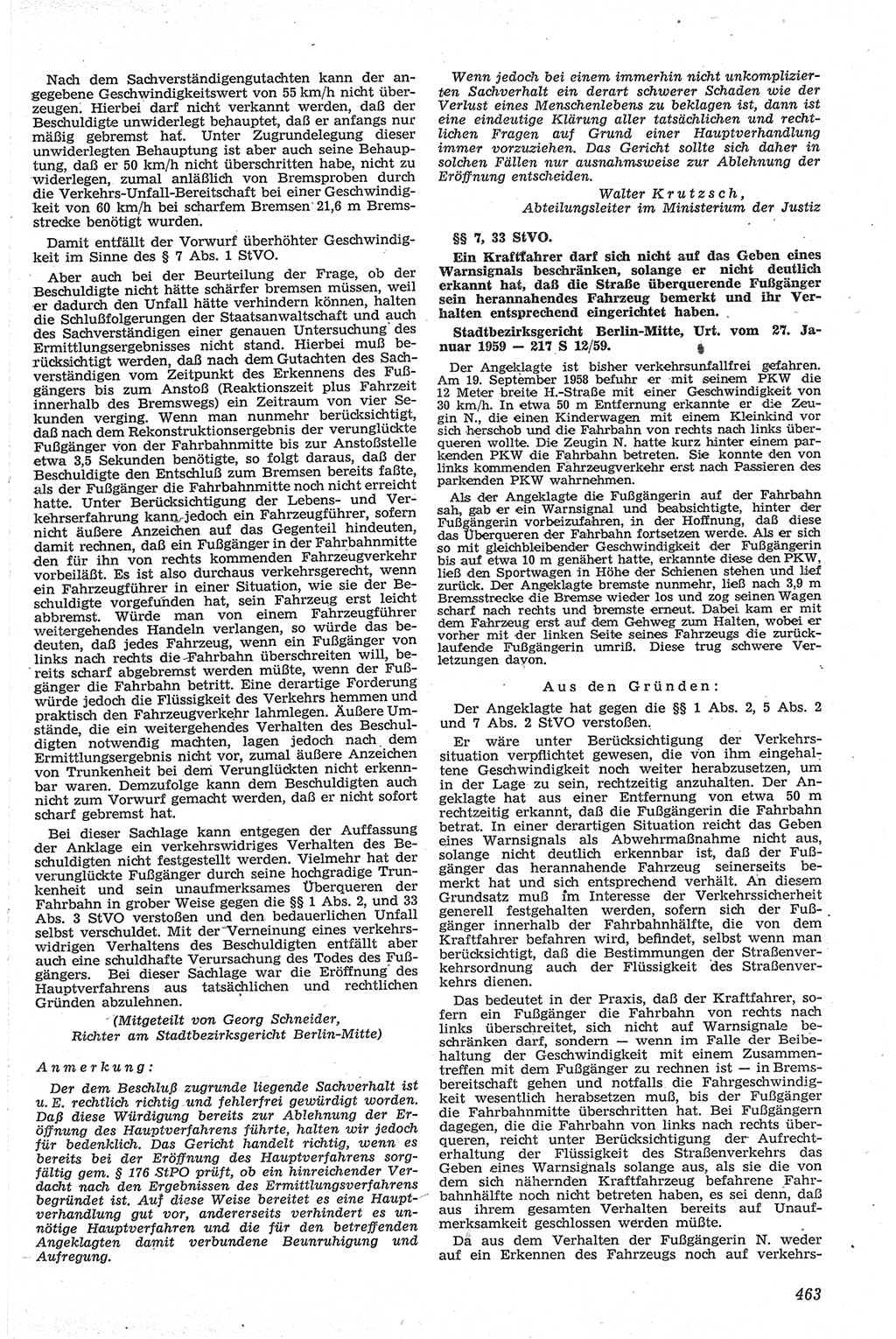 Neue Justiz (NJ), Zeitschrift für Recht und Rechtswissenschaft [Deutsche Demokratische Republik (DDR)], 13. Jahrgang 1959, Seite 463 (NJ DDR 1959, S. 463)
