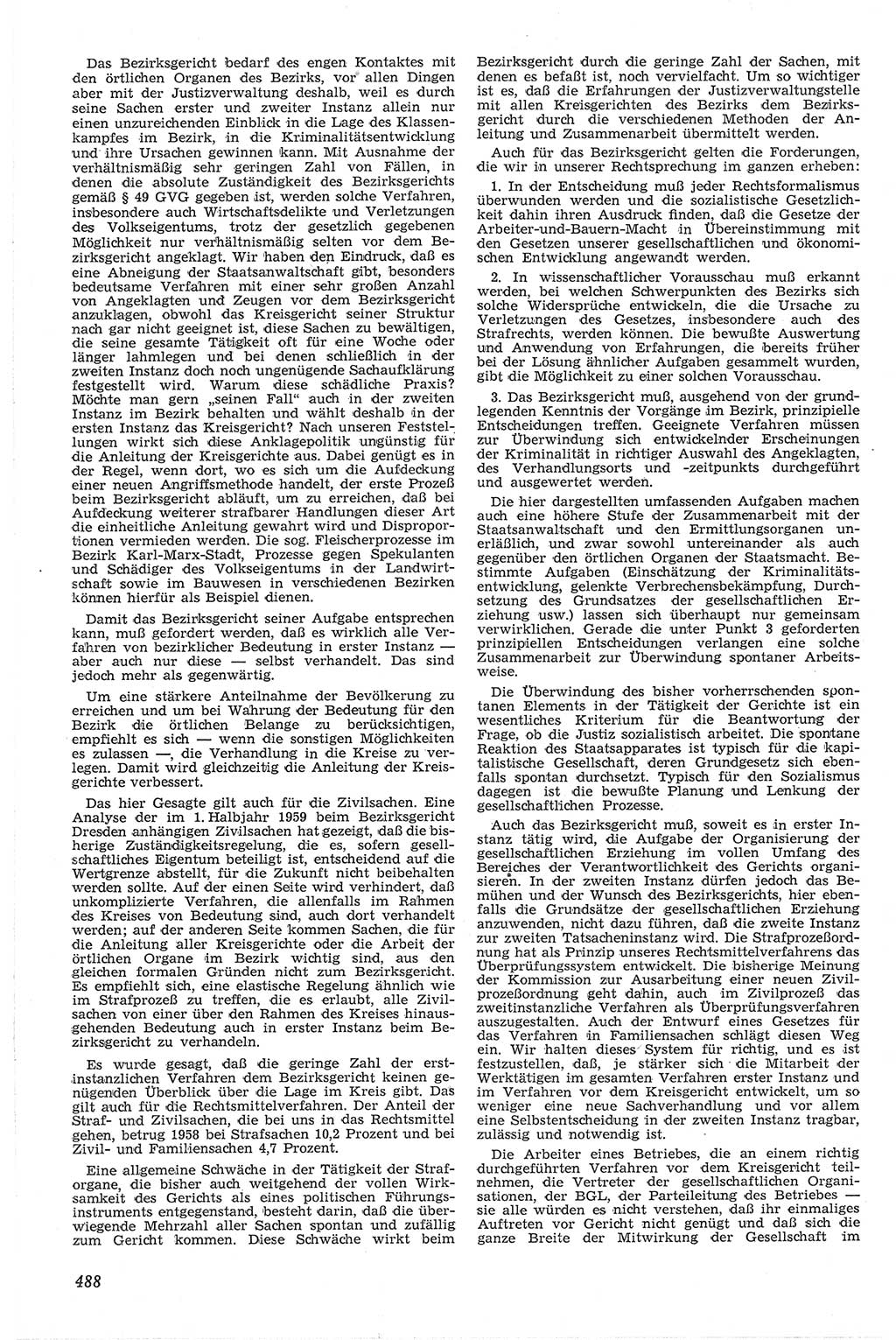 Neue Justiz (NJ), Zeitschrift für Recht und Rechtswissenschaft [Deutsche Demokratische Republik (DDR)], 13. Jahrgang 1959, Seite 488 (NJ DDR 1959, S. 488)