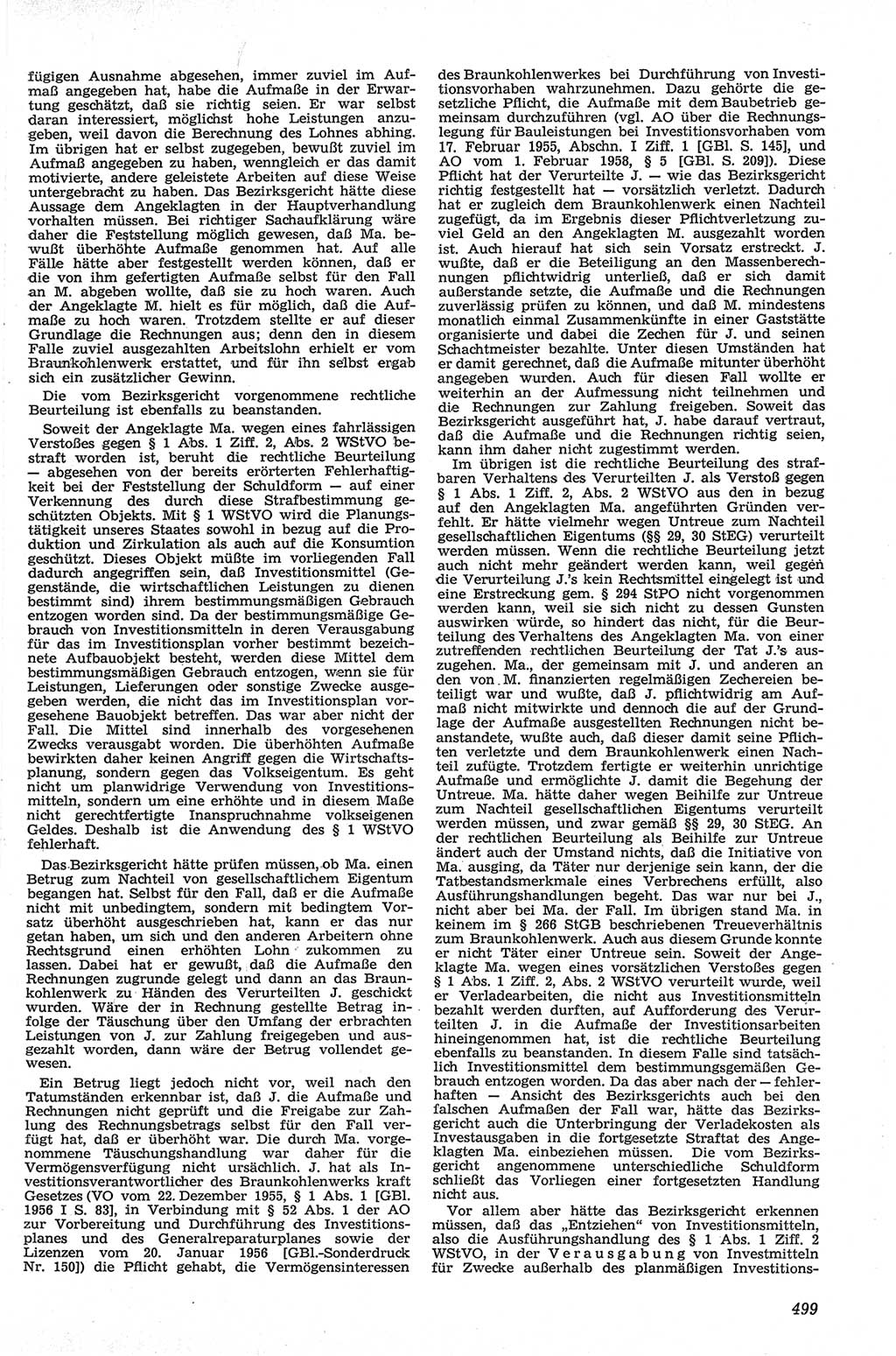Neue Justiz (NJ), Zeitschrift für Recht und Rechtswissenschaft [Deutsche Demokratische Republik (DDR)], 13. Jahrgang 1959, Seite 499 (NJ DDR 1959, S. 499)