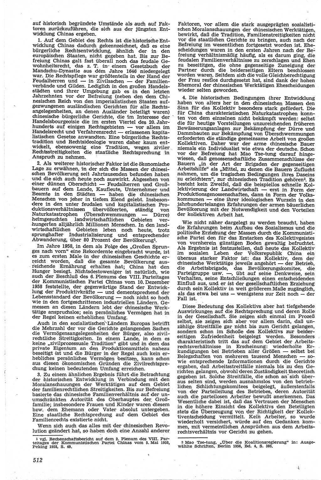 Neue Justiz (NJ), Zeitschrift für Recht und Rechtswissenschaft [Deutsche Demokratische Republik (DDR)], 13. Jahrgang 1959, Seite 512 (NJ DDR 1959, S. 512)